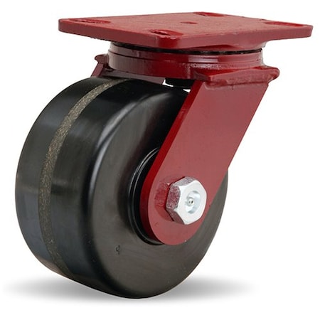 Hamilton ForgeMaster Swivel Caster, 6" x 3" Plastex Phenolic Wheel, 1" Straight Roller Bearing S-FM-63PH