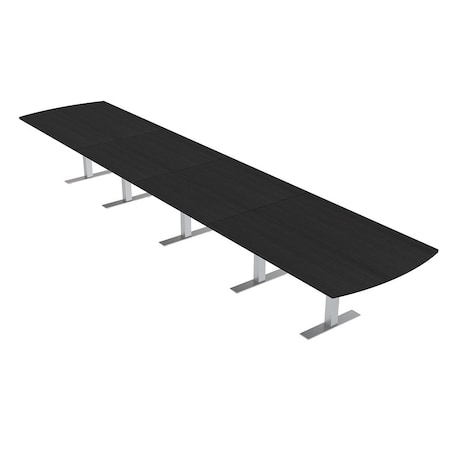 Skutchi Designs 18ft Conference Table W/ Power Unit | 18 Person Modular Arc Rectangle Meeting Table | Harmony Series HAR-AREC-48X216-T-U999ST19-NA