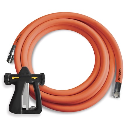 Sani-Lav Spray Nozzle with Hose, 25 ft L, Orange H253NP1B