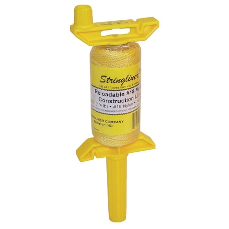 Stringliner PRO 250 Ft. Yellow Braided Nylon Mason Line Reel 25150