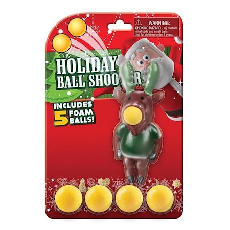 Playmaker Toys Reindeer Ball Shooters Assorted 6 pc, 5PK 14180
