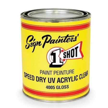 One-Shot 1-Shot One-Shot 4005-QT Speed Dry UV Acrylic Clear Coat, 1 quart Can, Gloss BOB4005Q