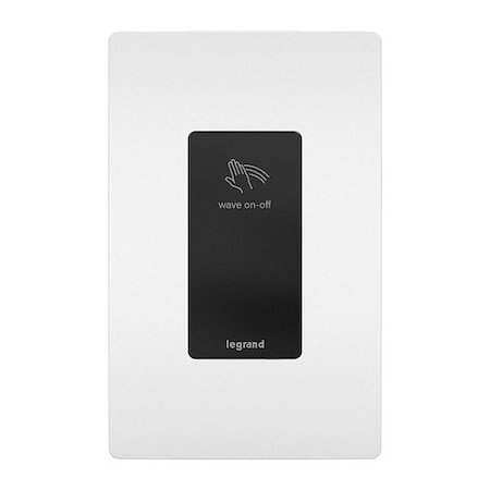 Legrand WallSwitch, 1/2hp, Touchless, 15A, Black RSWV153