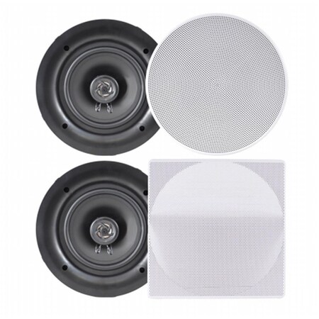 Sonic Boom 6.5 in. In-Wall or In-Ceiling Dual Stereo Flush Mount Speakers - 2 Way, White SO34673
