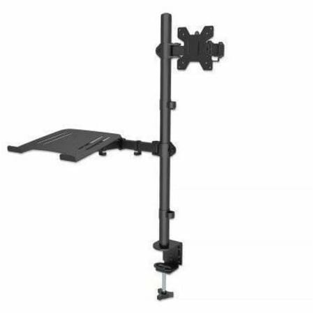 Manhattan Desktop Combo Mount with Monitor Arm and Laptop Stand 462136
