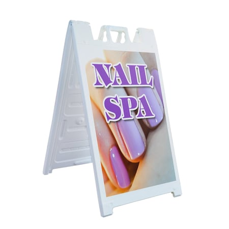 Signmission Nail Spa, A-Frame & 2 Sign Inserts, Heavy-Duty Plastic Frame SBHD-C-2436-Nail Spa
