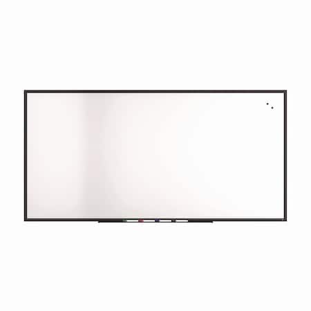 Tru Red Magnetic Porcelain Dry Erase Board, 96in x 48in, White Surface, Black Aluminum Frame TR61191