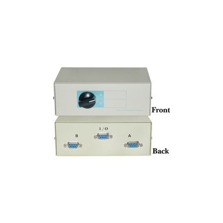 Cable Wholesale AB 2 Way Switch Box, DB9 Female 40D1-10602