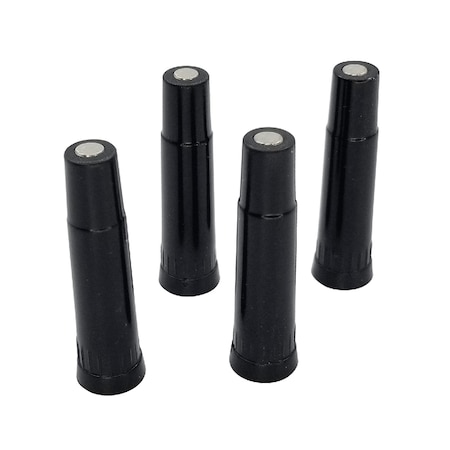 Tru-Flate VALVE STEM CAPS 114 Inch Length Black Nylon Pack Of 4 Carded Packaging 38-325-4