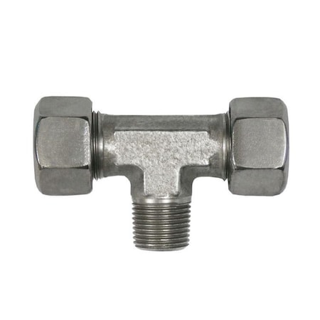 Brennan Industries Male Taper Branch 18 mm Tee, Stainless D8601-L15-L15-18-SS