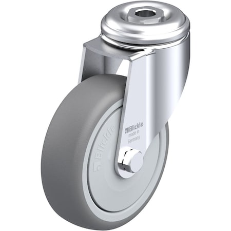 Blickle Kingpin Swivel Caster, TPR, 4", 240 lb. LKRA-TPA 101KF