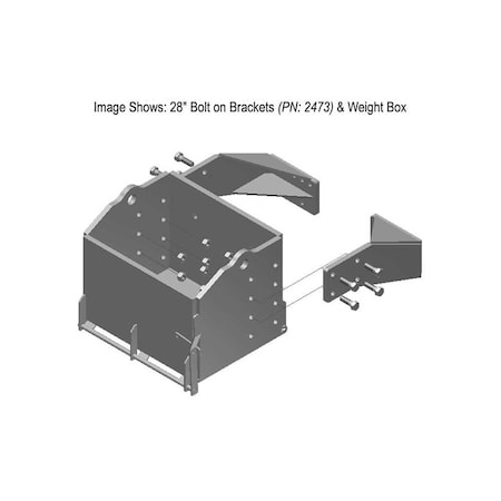 K&M Mfg 28-In. Bolt on Brackets (BOB) Kit for John Deere 8020-8030/8020T-R-RT Heavy-Duty Green 2473