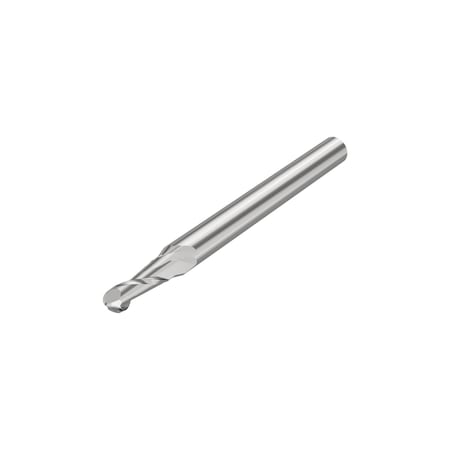 Seco BALL NOSE END MILL, 0.0625 IN DIA CUTTER, 0.25 IN LENGTH OF CUT, (2) FLUTES, 0.125 IN 10268885