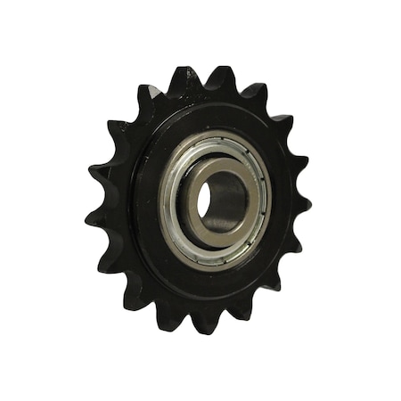 Tsubaki Ball Bearing Type C Idler Sprocket, 0.638 Dia Bore, 3.32 OD, 50 chain, 15 T 50BB15H