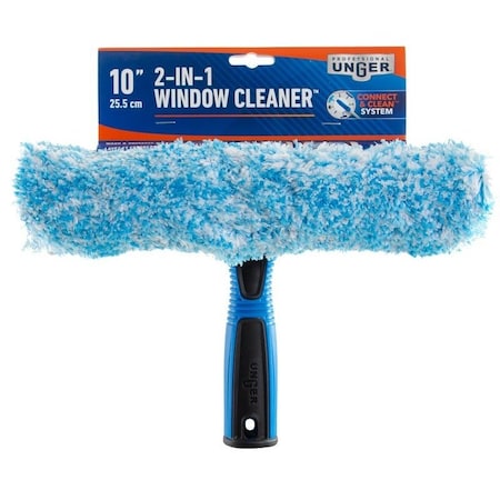Unger Industrial Unger Professional 2-In-1 Window Cleaner, 10 in L Head, Plastic Head, 3.54 in L 981620