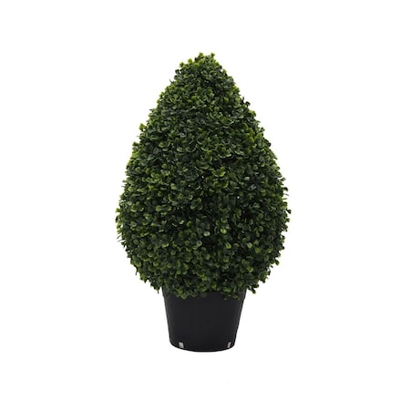 Vickerman UV Boxwood Teardrop Shaped Everyday Topiary in Pot - 24 in. TP171524