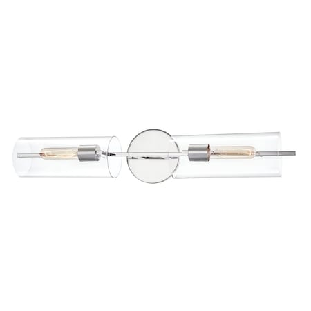 Mitzi Ariel 2 Light Wall Sconce 14.25 In. Polished Nickel H326102-PN