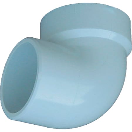 Genova 700 Series 72920 Street Pipe Elbow, 2 in, Hub x Spigot, 90 deg Angle, PVC, SCH 40 Schedule 192214P/72920