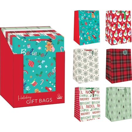 Paper Images Assorted Holiday Jumbo Gift Bag CMWJGB30CD-9