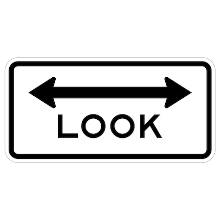 Sign Solutions Usa Traffic Sign, 36 in Width, Aluminum Sign, Horizontal Rectangle DUS12HWT3618R15-8