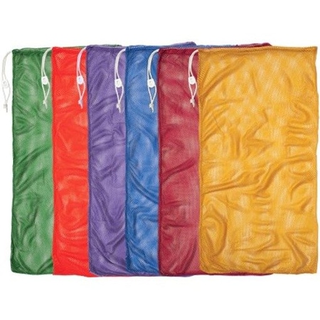 Champion Sports Mesh Equipment Bag, 24in x 48in, Assorted Colors, PK6 MB22SET