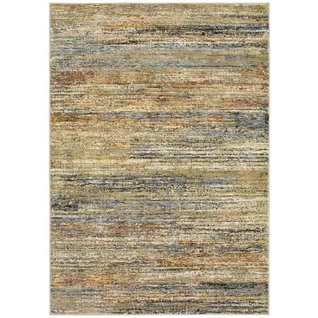 Oriental Weavers Atlas Indoor Casual Abstract Rectangle Area Rug, Gold - 3 ft. 3 in. x 5 ft. 2 in. A8037J100170ST