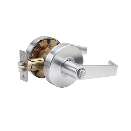 Trans Atlantic Co. LSV Series Saturn Style Standard-Duty Commercial Cylindrical Lever Grade 2 Privacy in Brushed Chrome DL-LSV40-US26D