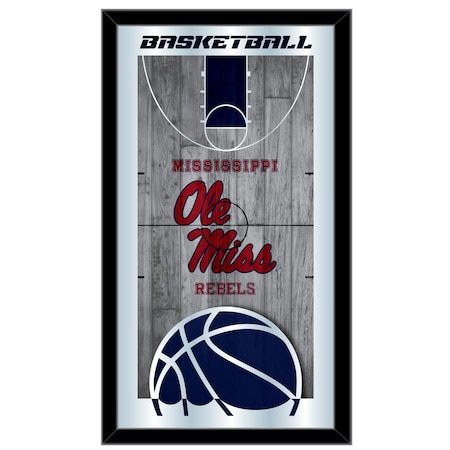 Holland Bar Stool Co Ole' Miss 15" x 26" Basketball Mirror MBsktMssppU