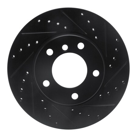 Dynamic Friction Co DFC Brake Rotor - Drilled and Slotted - Black 633-31027R