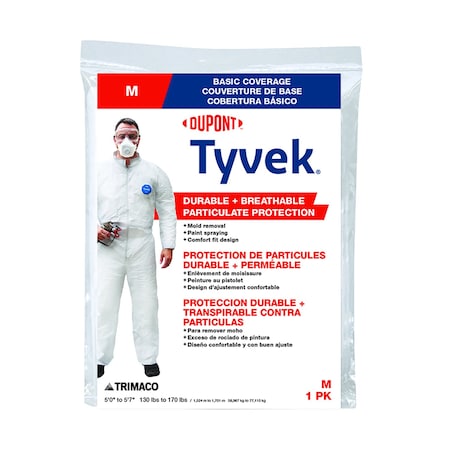 Trimaco Tyvek Coveralls White M 14121