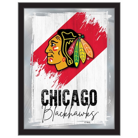 Holland Bar Stool Co Chicago Blackhawks 17 in.x22 in. Logo Wall Mirror MLogo