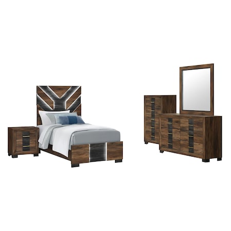 Global Furniture Usa Modern Optimus Brown/Black Full Bed Group OPTIMUS-BRWN/BLK-FBG