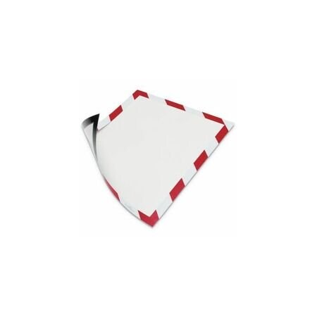 Durable Office Products DURAFRAME Security Magnetic Sign Holder, 8.5x11, Red/White Frame, 2PK 4772132