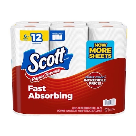 Scott Paper Towels 108 sheet 1 ply, 6PK 56668