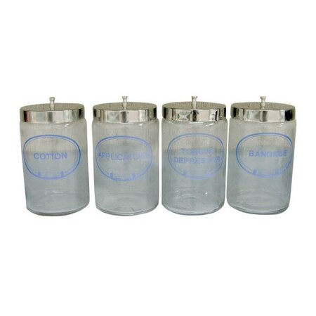 Jorgensen Laboratories Sundry Glass Jars - Unlabelled, 5PK J0619X