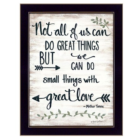 Homeroots Great Love 1 Black Framed Print Wall Art 404289