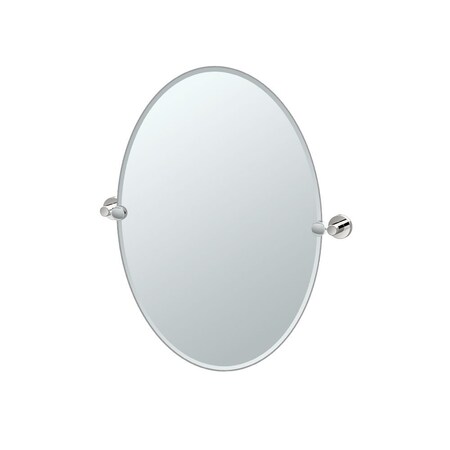 Gatco Glam 26.5" Frameless Oval Mirror, Polished Nickel 4319