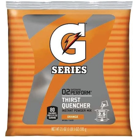Gatorade Thirst Quencher Instant Powder Sports Drink Mix, Powder, Orange Flavor, 21 oz Pack 03970