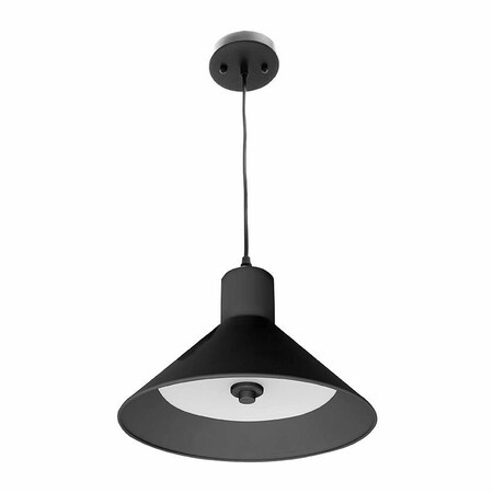 Westgate 12in INTEGRATED LED MODERN CONE PENDANT 25W 1300LM C90 5CCT 27/30/35/40/50K BLACK LCFC-MCT5-BK