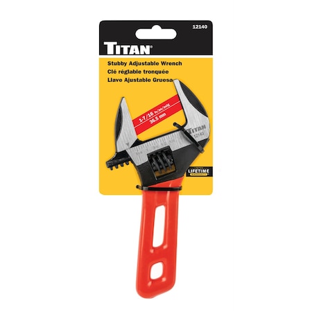 Titan Stubby Adjustable Wrench 1-7/16 In. Jaw Capacity 12140