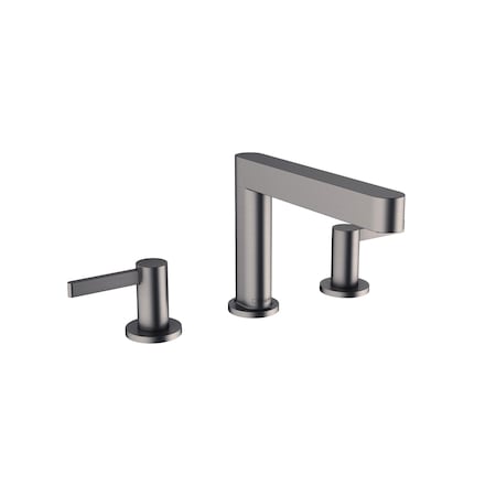 Hansgrohe Finoris Widespread Faucet 110 with Pop-up Drain, 1.2 GPM in Brushed Black Chrome 76033341