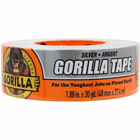 Gorilla Glue Duct Tape, Silver, 30 yd L, 1-7/8 in W 105634