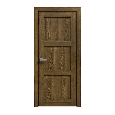 Sartodoors Interior Solid French Door 28 x 80 inches, Ego 5010 Marble Oak, Single Regular Panel Frame Handle EGO5010ID-DMR-28