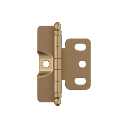 Amerock 3/4in 19mm Door Thickness Full Inset Full Wrap Ball Tip Champagne Bronze Cabinet Hinge, Single PK3175TBCZ