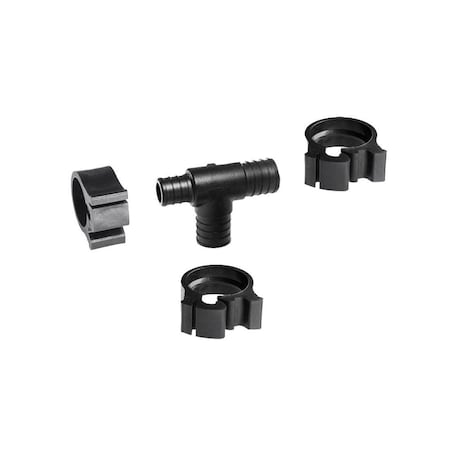 Flair-It PEXLOCK Reducing Pipe Tee with Clamp, 1 x 3/4 x 1 in, 100 psi Pressure 30778