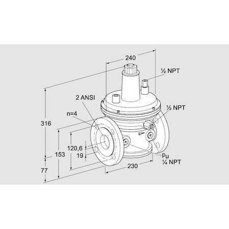 Honeywell Kromschroder REG, PRESS, GAS, VGBF 50TA10 3Z NOTE THIS I KS86048601
