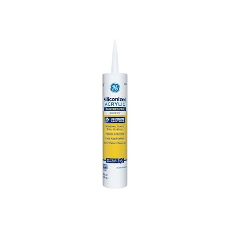 Ge Max Shield Painter's Pro 2737291 Advanced Polymer Sealant, White, 24 hr Curing, 10.1 fl-oz Cartridge 2874545