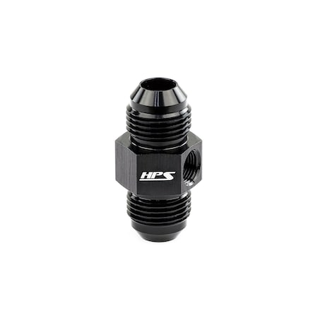 Hps Performance -8 AN Male to Male Adapter with 1/8 in NPT Female Port, Aluminum, Black AN191-08