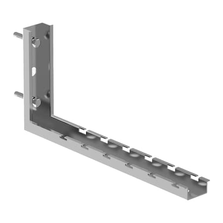 Kable Kontrol L Type Wall Support Bracket, 6in W- 304 Stainless Steel KK-LHNG-6-304SS