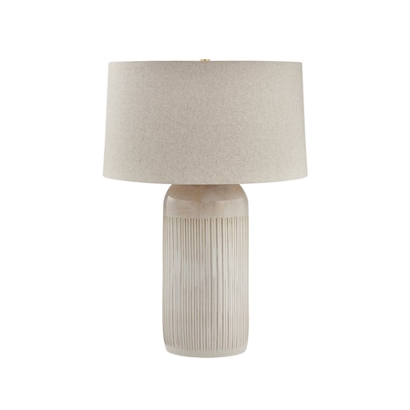 Hudson Valley Lighting Stevens Point 1 Light Table Lamp in Aged Brass/Ceramic Oyster White Finish L3830-AGB/CYW